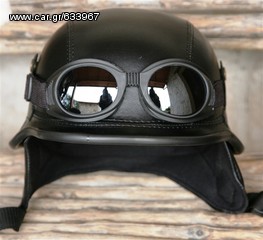 Κράνος ρετρό Club retro German helmet 2WW Black-thumb-3