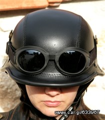 Κράνος ρετρό Club retro German helmet 2WW Black-thumb-4