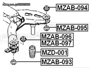 ΛΑΣΤΙΧΟ ΚΡΟΥΣΕΩΣ-MAZDA/6 GG 2002-2008 ΠΙΣΩ ΨΑΛΙΔΙΟΥ