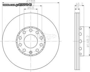 Δισκόπλακα εμπρόσθια 288x25 (ΚΑΙΝΟΥΡΓΙΟ). SEAT . EXEO 08>18 . 