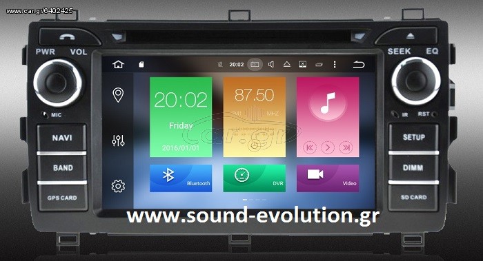 LM DIGITAL X308 TOYOTA AURIS 13> ANDROID 9/4GB RAM/8core www.sound-evolution.gr