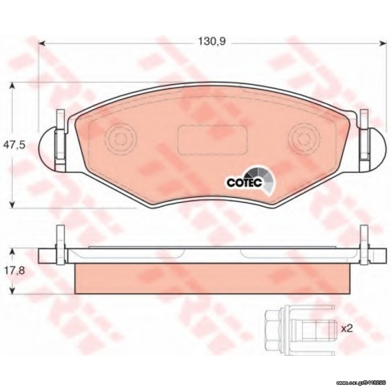 ΤΑΚΑΚΙΑ VECTOR XSARA ΕΜΠΡΟΣ ΜΟΝΟ 15Ε EAUTOSHOP.GR