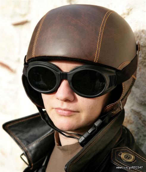 Κράνος ρετρό Club Retro Pilot Helmet 1932 Brown