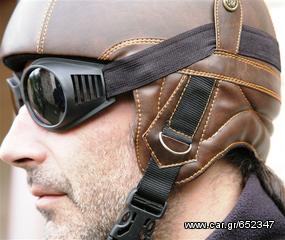 Κράνος ρετρό Club Retro Pilot Helmet 1932 Brown-thumb-4