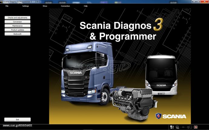 ΓΝΗΣΙΟ ΔΙΑΓΝΩΣΤΙΚΟ SCANIA VCI 3  WIFI  2004-2024+ LAPTOP  (special programming)
