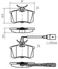 Τακάκια φρ οπίσθια (ΚΑΙΝΟΥΡΓΙΟ). VW  . SHARAN 96>10  . PAGID  T 5138.