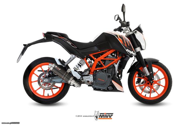 Εξάτμιση Ολόσωμη Mivv Gp Style Black Steel KTM 390 Duke 2013 - 2016