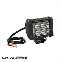 WL-7, βοηθητικό φως, 6 Cree Led - 9/32V - Λευκό (Εστιασμένη δέσμη)