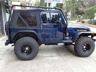 ΜΑΥΡΟ ΕΡΓΟΣΤΑΣΙΑΚΟ SOFT TOP ME ΦΙΜΕ ΠΑΡΑΘΥΡΑ ΓΙΑ WRANGLER TJ