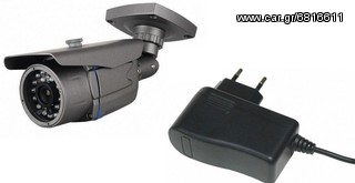  Kάμερες παρακολούθησης 800 γραμμών CCD + τροφοδοτικό υπερπροσφορά+BNC