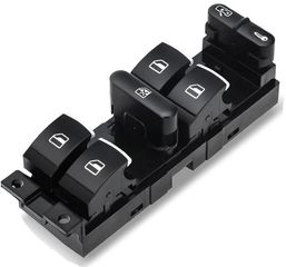 Διακόπτης παραθύρων τετραπλός φωτιζόμενος -VW GOLF 4, PASSAT B5, BORA- SEAT TOLEDO, LEON- SKODA OCTAVIA, FABIA, SUPERB * ΜΕ ΧΡΩΜΙΟ & ΑΠΛΟΣ