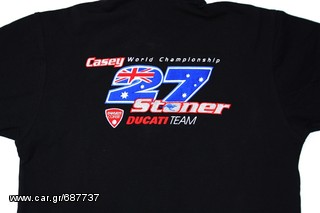 Πόλο Ανδρικό κοντομάνικο μπλούζα Stoner polo T-Shirt Ducati Κεντητά λογότυπα μεγέθος  L-thumb-24