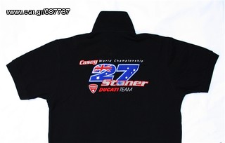Πόλο Ανδρικό κοντομάνικο μπλούζα Stoner polo T-Shirt Ducati Κεντητά λογότυπα μεγέθος  L-thumb-25