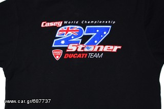 Πόλο Ανδρικό κοντομάνικο μπλούζα Stoner polo T-Shirt Ducati Κεντητά λογότυπα μεγέθος  L-thumb-6