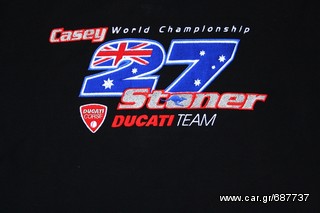Πόλο Ανδρικό κοντομάνικο μπλούζα Stoner polo T-Shirt Ducati Κεντητά λογότυπα μεγέθος  L-thumb-4