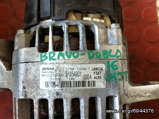 ΔΥΝΑΜΟ FIAT BRAVO-DOBLO 1.6 MJT 100A (51854901)