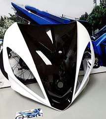 Yamaha crypton x 135 γνήσιο μουτρο μαυρόασπρο..by katsantonis team racing 