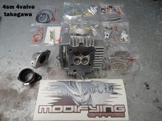 Kefali takegawa superhead 4v gia honda c50 glx dax chaly astrea supra ss50 z50j Z50R monkey Gorilla lifan skyteam Jincheng Jintong JC50 MODIFYING GARAGE "since1993" TAKEGAWAGR - 4miniracingparts,gr-thumb-0