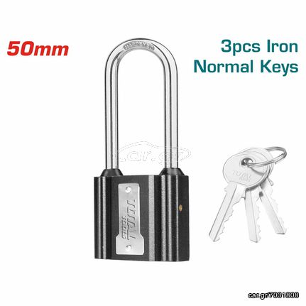 Λουκέτο μακρύλαιμο Μαύρο TOTAL 50mm ( TLK31501L )