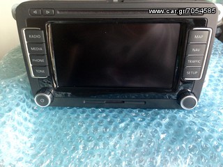 volkswagen γνήσιο εργοστασιακο rns 510 led original multimedia navi-dvd player passat-golf-scirocco-amarok-polo-3 μηνες εγγυηση