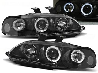 honda civic φαναρια 91-95 εμπρος angel eyes μαυρα καινουρια eautoshop gr παραδοση παντου με 4 ευρω