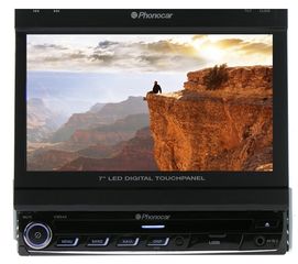 MULTIMEDIA 1-DIN 7inch GPS / BT / DVD / USB / SD / AΠΟΣΠΩΜΕΝΗ ΠΡΟΣΟΨΗ VM 044 PHONOCAR  