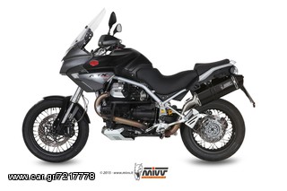 Εξάτμιση Τελικό Mivv Speed Edge Black Steel/Carbon end Moto Guzzi Stelvio 2008 - 2016