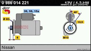 Μίζα NISSAN Bluebird 2.0 0986014221