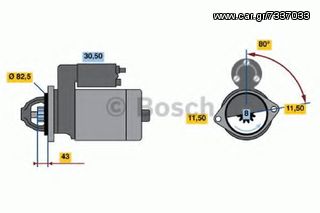 Μίζα SUBARU Justy I 1.2	 0986014331