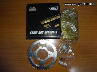YAMAHA Z 125 Αλυσιδογραναζα Σετ AFAM Με Ενισχυμένη Αλυσίδα 