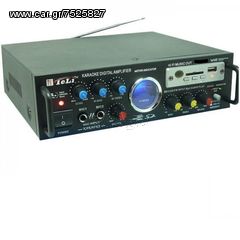 Hi-Fi KARAOKE ραδιοενισχυτής 2*250W rms usb 220 & 12 V