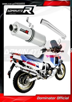 Dominator Εξάτμιση Τελικό Oval S.Steel Honda XVR 750 Africa Twin RD04 1990 - 1992 Με Σιγαστήρα