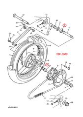 T-50,Τ-80 (ΡΟΥΛΕΜΑΝ ΚΟΡΩΝΑΣ ΔΙΑΦΟΡΙΚΟΥ) KAI XJR1300,TDM850/900,DT125,TZR-125/250,YZF-R1/R6/R7,FZ8,FZS1000,FZR750,YZF-750,YZF-1000R THUNDERACE,TZ-250,MTX-850 NIKEN YAMAHA ΡΟΥΛΕΜΑΝ ΠΙΣΩ ΤΡΟΧΟΥ,ΓΝΗΣΙΟ-thumb-3
