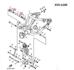 RD350 YPVS (31K),RD250/350/500,YZF-600R,XVS,MT,TDM,TZR250,TDR,YBR,XZ550/400,XV400/500/535/750/920,XJR400,FJ,FZ-400/600,SRX-250/400/600,FZR-250/400/500/600,XJ-600,MT-03,BT1100,YX,YZF-R3 ΡΟΥΛΕΜΑΝ-thumb-4