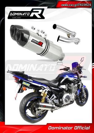 Εξατμίσεις Διπλά Τελικά Dominator HP1 S.Steel/Carbon End Yamaha XJR 1300 1999-2006