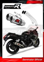 Εξάτμισεις Διπλά Τελικά Dominator GP  S.Steel Suzuki Gsxr 1300 Hayabusa 2008-2019 Με Σιγαστήρες