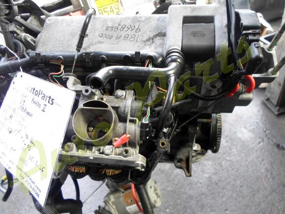 ΚΙΝΗΤΗΡΑΣ FIAT PUNTO II 1200cc , 60 PS / 5000 Rpm , 105.000 Km ( 6 ΜΗΝΕΣ ΓΡΑΠΤΗ ΕΓΓΥΗΣΗ ) ΚΩΔ.ΚΙΝ. 188A4000 ΑΡ.ΚΙΝ. 9668822 ΜΟΝΤΕΛΟ 1999-2005