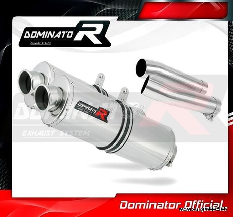 Εξάτμισεις Διπλά Τελικά Dominator Oval S.Steel Aprilia RSV 1000 2004-2009 Με Σιγαστήρες 