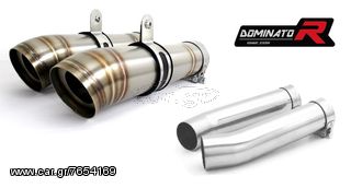 Εξάτμισεις Διπλά Τελικά Dominator GP2 S.Steel Aprilia RSV 1000 2004-2009 Με Σιγαστήρες 