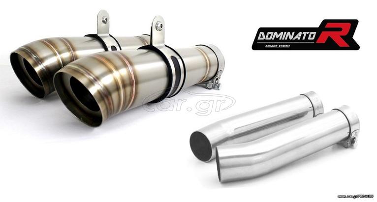 Εξάτμισεις Διπλά Τελικά Dominator GP2 S.Steel Aprilia RSV 1000 2004-2009 Με Σιγαστήρες 