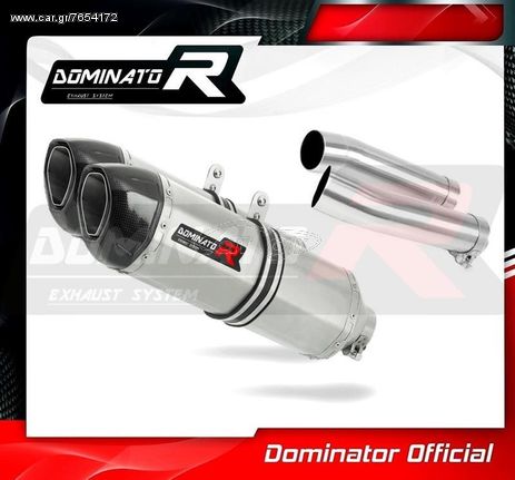 Εξάτμισεις Διπλά Τελικά Dominator HP1 S.Steel/Carbon End Aprilia RSV 1000 2004-2009 Με Σιγαστήρες 