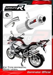 Dominator Εξάτμιση Τελικό Round S.Steel BMW R 1200 GS/Adventure 2004 - 2007 Με Προδιαγραφές Θορύβου(Περιλαμβάνει Σιγαστήρα)