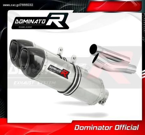 Εξάτμισεις Διπλά Τελικά Dominator HP1 S.Steel/Carbon End Ducati MONSTER 620 2002-2006 Με Σιγαστήρες