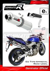 Dominator Εξάτμιση Τελικό Round S.Steel Honda CB 600 Hornet 2003 - 2006 Με Προδιαγραφές Θορύβου(Περιλαμβάνει τον Σιγαστήρα)