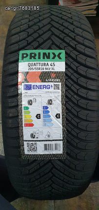 205/55R16 91V XL PRINX QUATTURA 4S MONO 270 EURO!!!