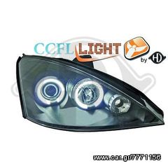 Headlight angel eyes focus  Set 98-00H1+H1 eautoshop.gr φαναρια εμπρος ford focus 98-01 ccfl