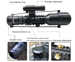 ΠΡΟΣΦΟΡΑ ΔΙΟΠΤΡΑ ACURATE M9 3 - 10 x42 με LASER και φωτιζομενο σταυρονημα RED- GREEN -thumb-4
