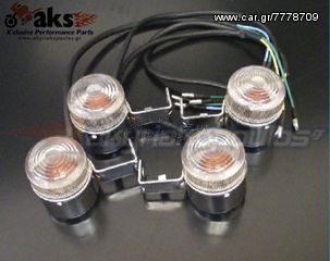 ΣΕΤ 4 ΦΛΑΣ UNIVERSAL 12V/10W ME ΔΙΑΦΑΝΟ ΚΡΥΣΤΑΛΛΟ (MONKEY, DAX) ---www. akyriakopoulos. gr---