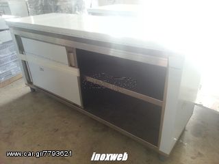 INOXWEB 2025-ΕΠΑΓΓΕΛΜΑΤΙΚΟ Ερμαριο με συρομενες πορτες 140χ70χ87