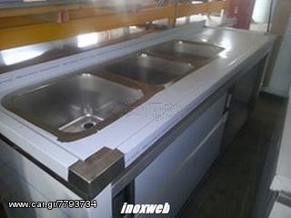 INOXWEB 2027-Λαντζα κλειστη με 3 γουρνες 50χ50 240χ70χ87